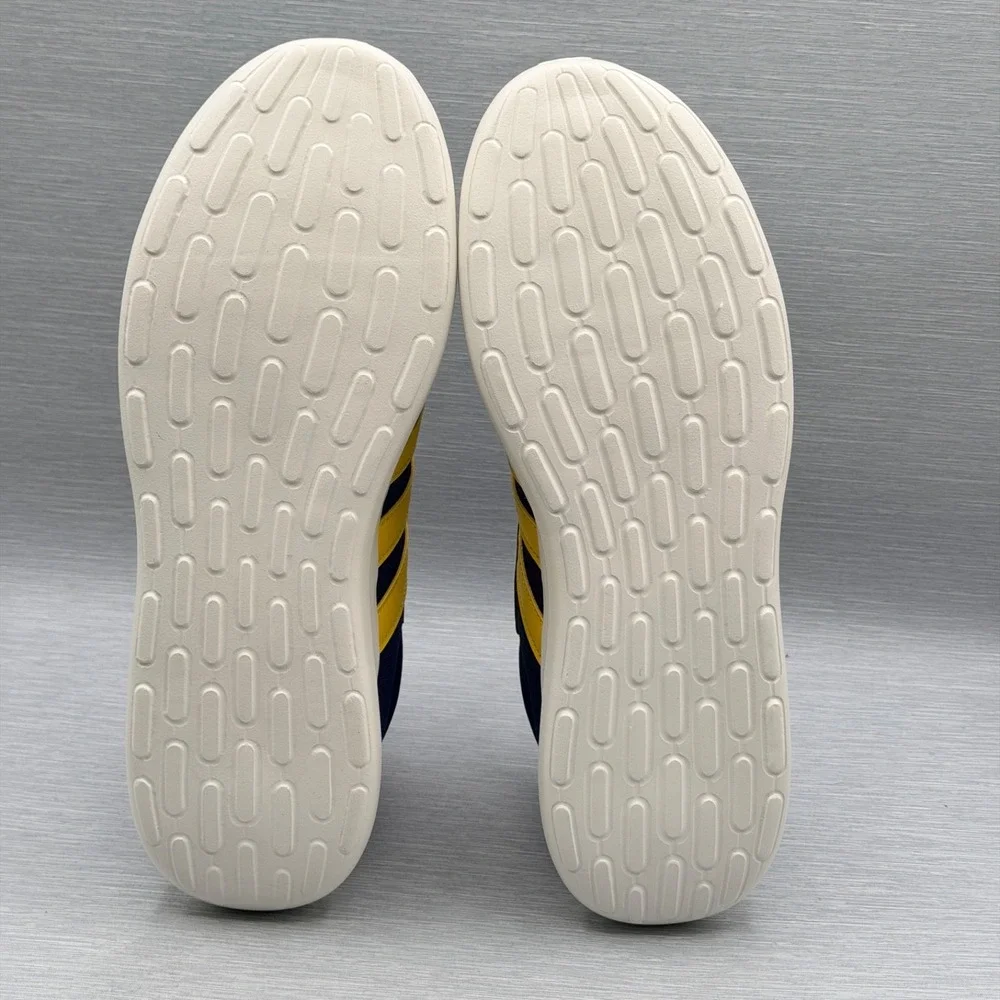 Adidas Men's 10.5 Sneakers Blue Yellow Retro Lite Racer 4 Cloudfoam JR8544